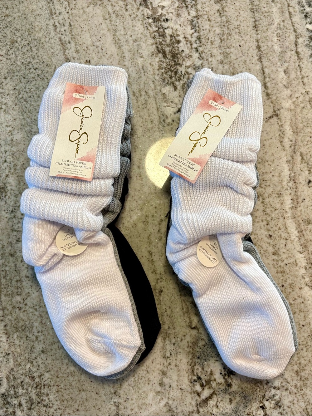 NWT Jessica Simpson Slouch Socks (ONE set of 3 pairs) - Picture 2 of 2